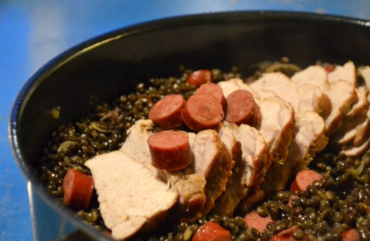 fläskytterfilé m linser & kabanossen