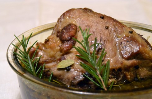 ugnsbakad fläskkarré m svarta linser