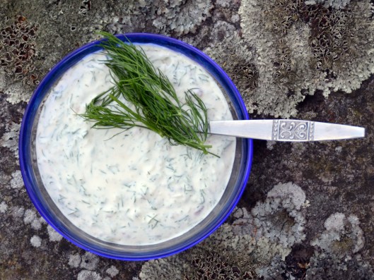 dill o ansjovis creme fraiche