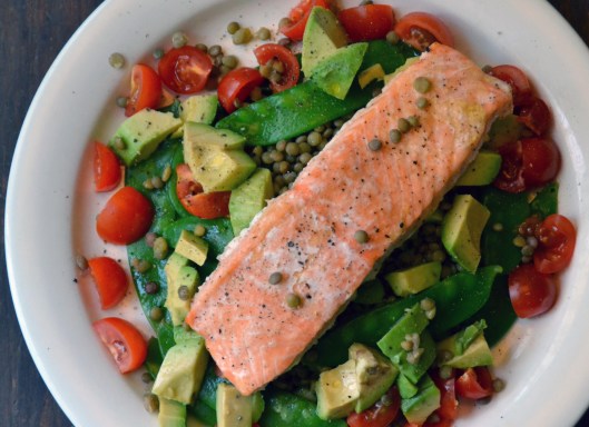 laxsallad m linser o avokado